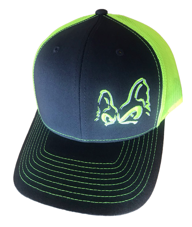 FERAL Performance Mesh Trucker Hat - charcoal/neon yellow