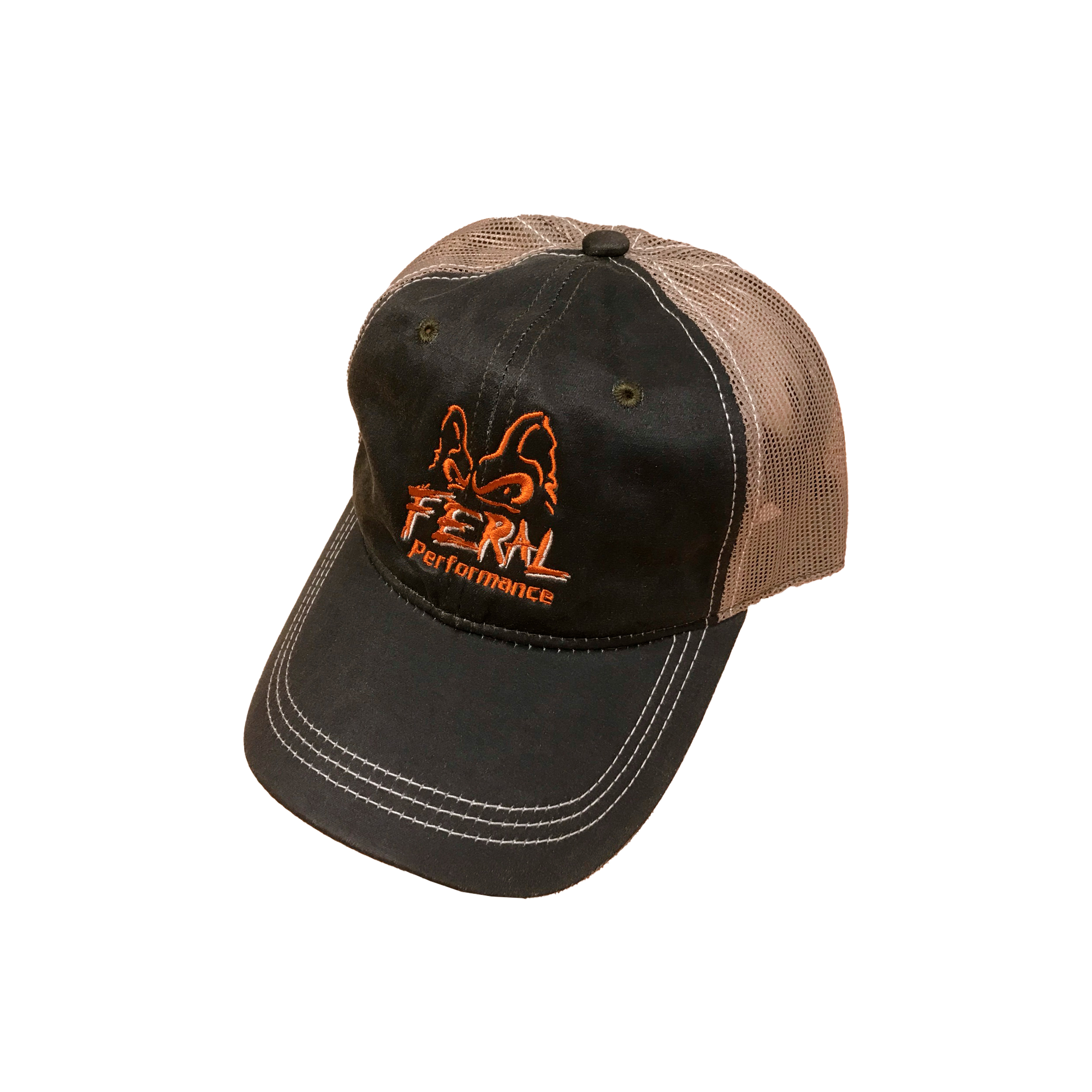 FERAL Performance Weathered Mesh Ball Cap - Olive