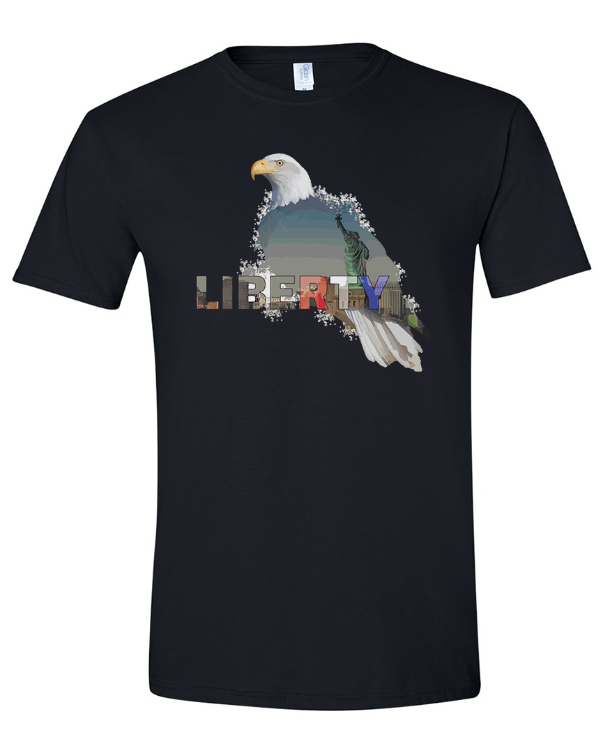 FERAL Liberty Eagle - Patriotic Shirt - Black