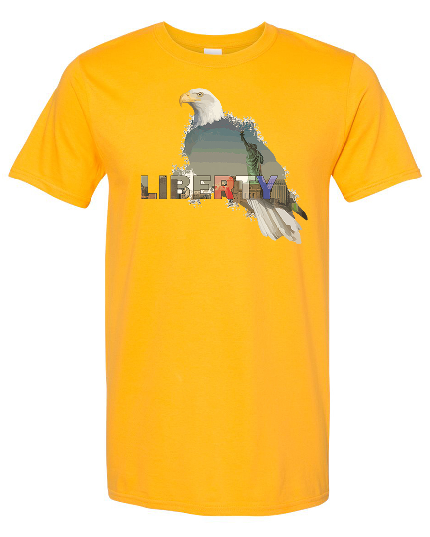 FERAL Liberty Eagle - Patriotic Shirt - Gold