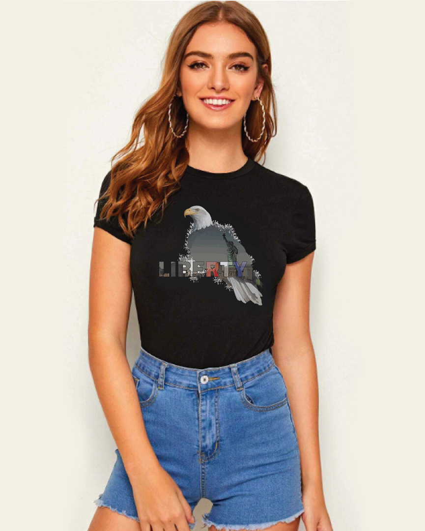 FERAL Liberty Eagle Patriotic Shirt - Black