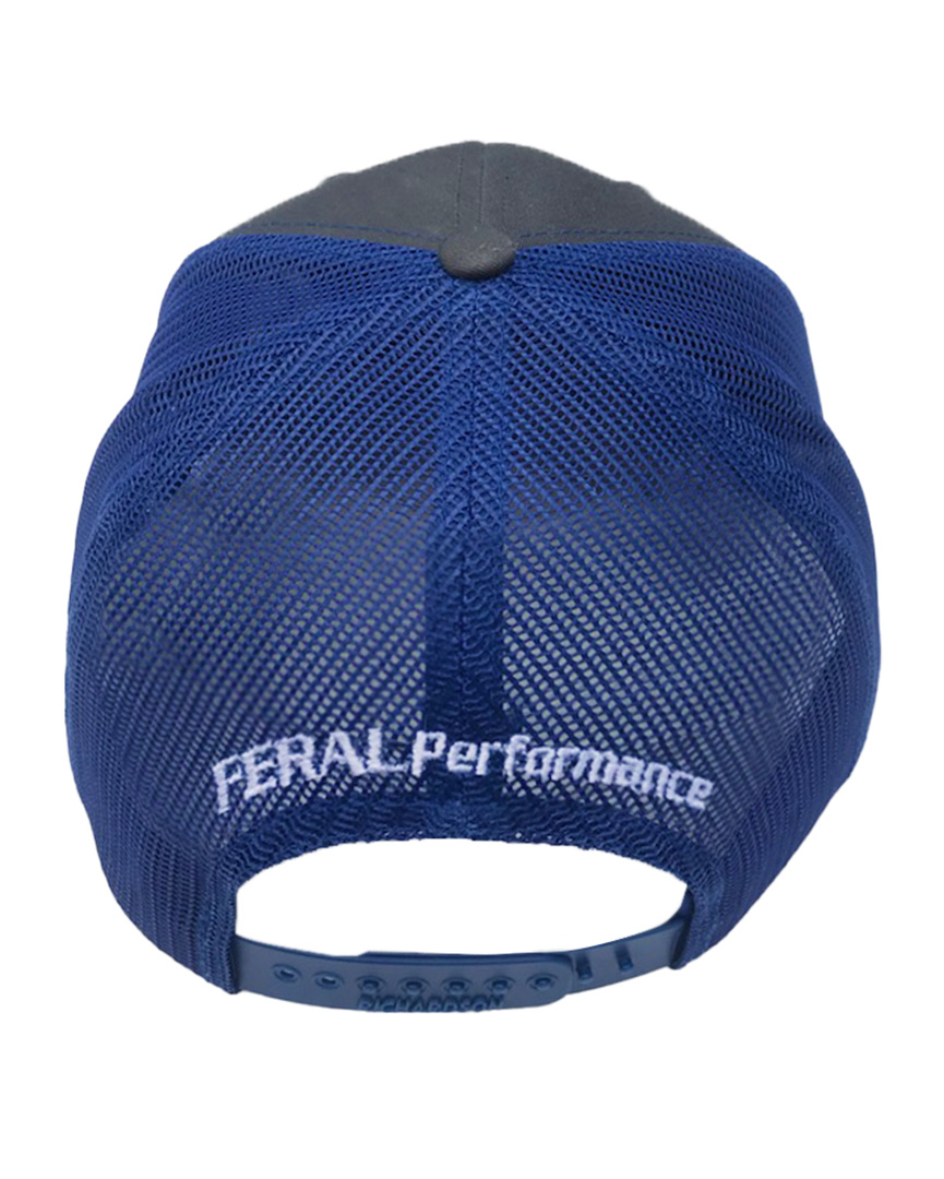 FERAL Performance Mesh Trucker Hat - charcoal/royal