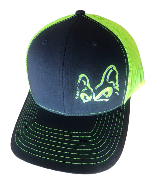 FERAL Performance Mesh Trucker Hat - charcoal/neon yellow