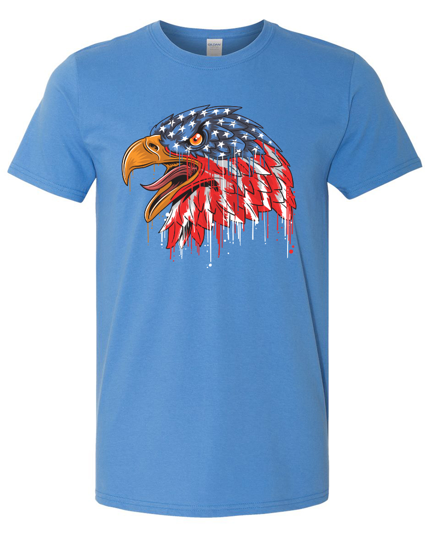 Screamin' Eagle American t-shirt - Iris Blue - FERAL Performance